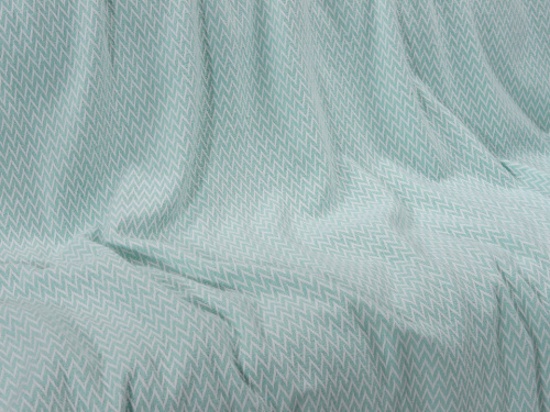 Плед Cotton хлопковый с бахромой мятный 140*220